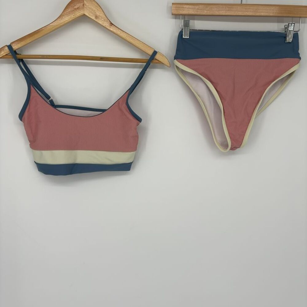 Beach Riot Pink, Blue & White Swimsuit